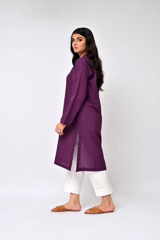 Purple Basic Kurti (F10)