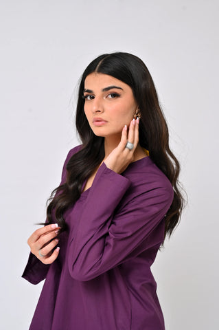 Purple Basic Kurti (F10)