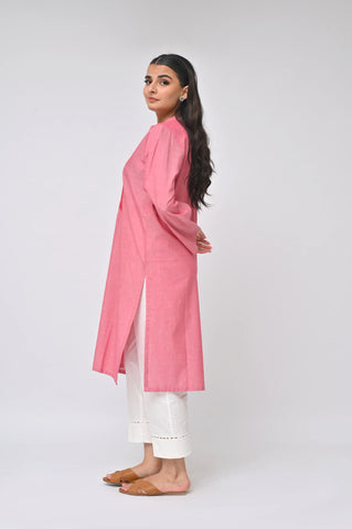 Pink Embroidery Kurti (F18)