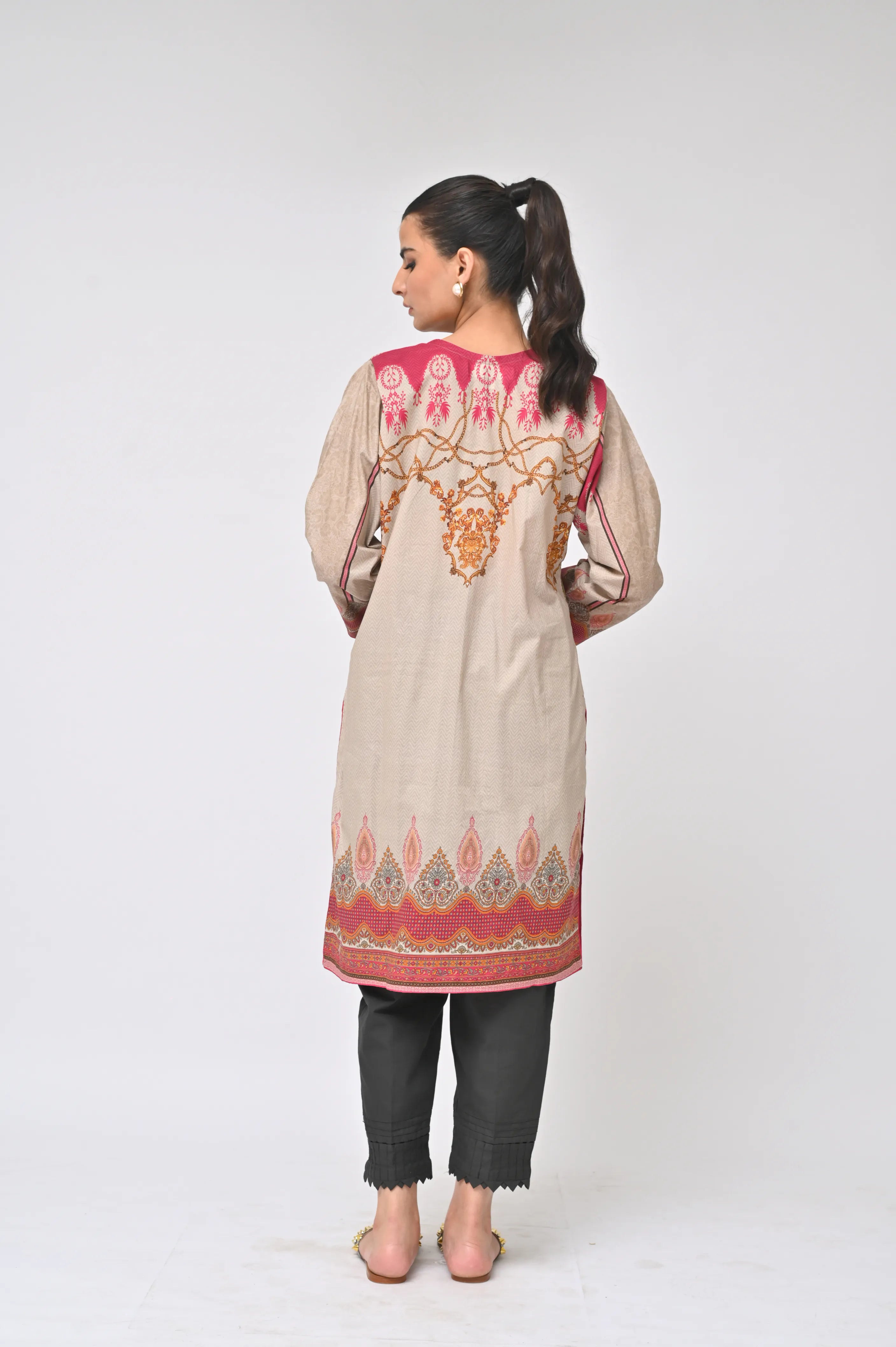 Camel Embroidery Kurti (F25)