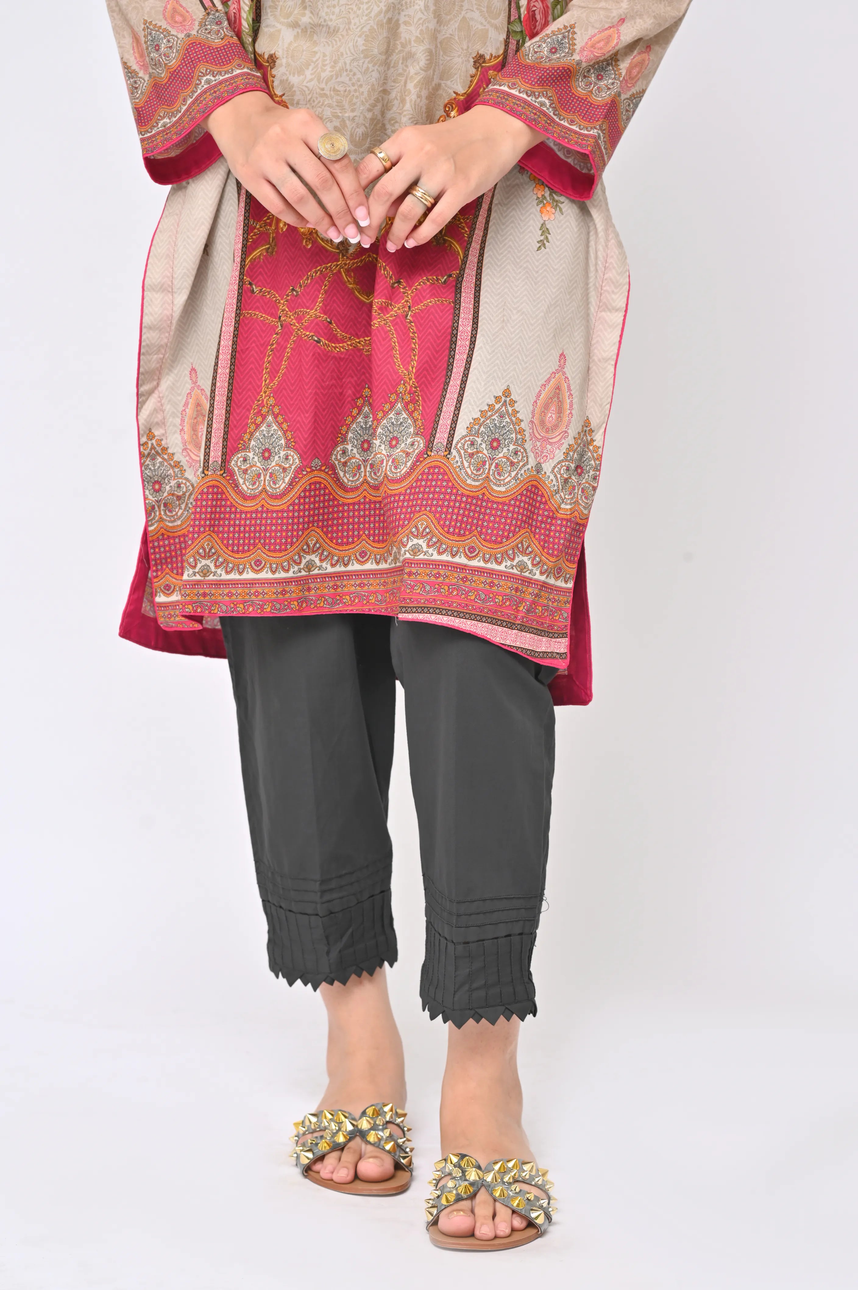 Camel Embroidery Kurti (F25)